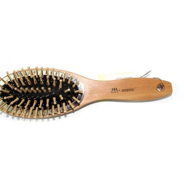 расческа деревянная с металлическими и деревянными